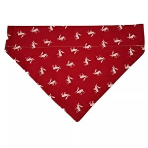 Christmas Dog Bandana Reindeer Large 17-19" Neck & Up To 1-1/4" Collar/Buckle